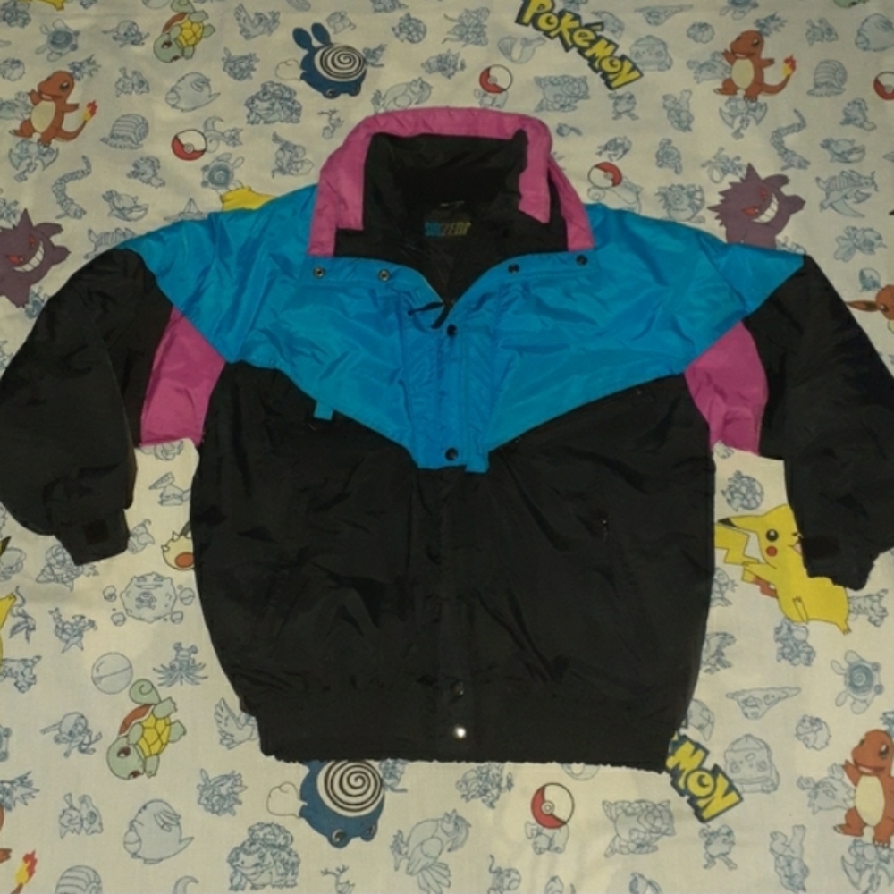 80s Sub Zero Vintage Neon Winter Jacket Coat 1980s